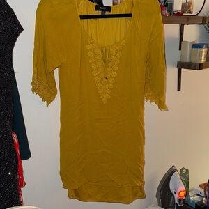 NAIF Golden Yellow Lace Tunic